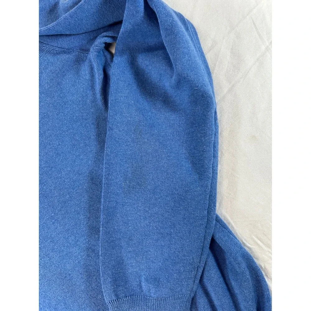 Polo Ralph Lauren Mens Pima Cotton V-Neck Sweater Blue Yellow Pony Small